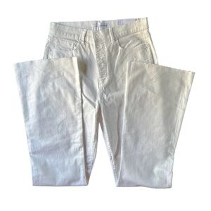 LOFT The Slim Flare White High Rise Jeans